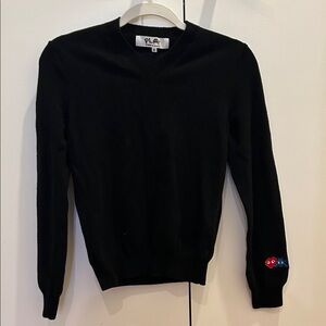 Comme des Garcons Black V-Neck Sweater